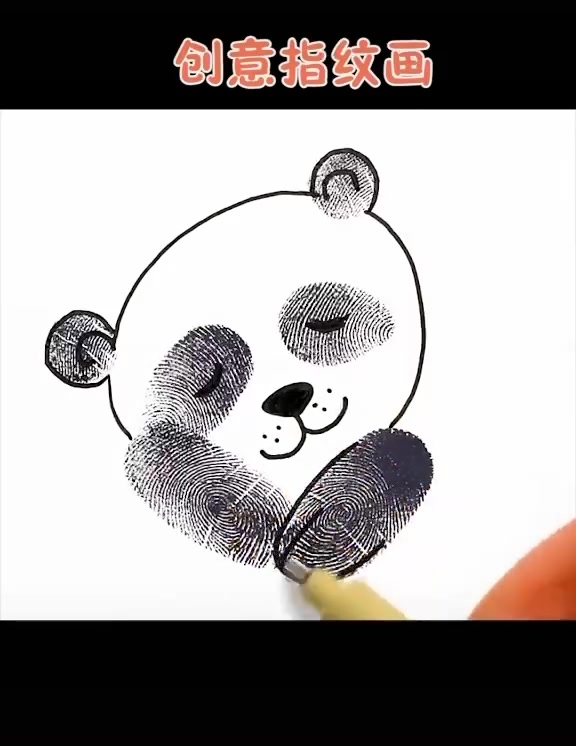 太萌太可爱,这样的创意简笔指纹画,谁不喜欢?