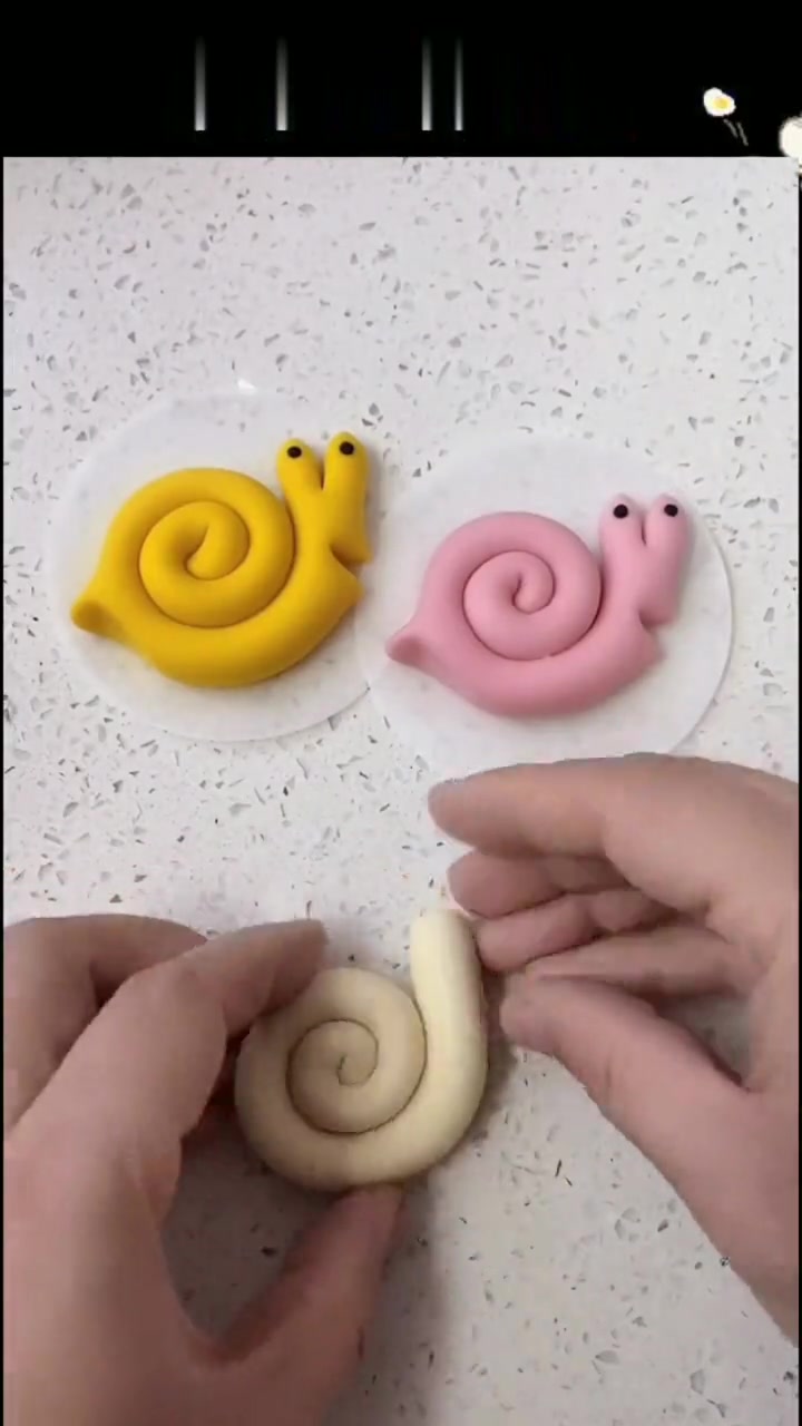 小蜗牛馒头教程,蔬菜卡通包