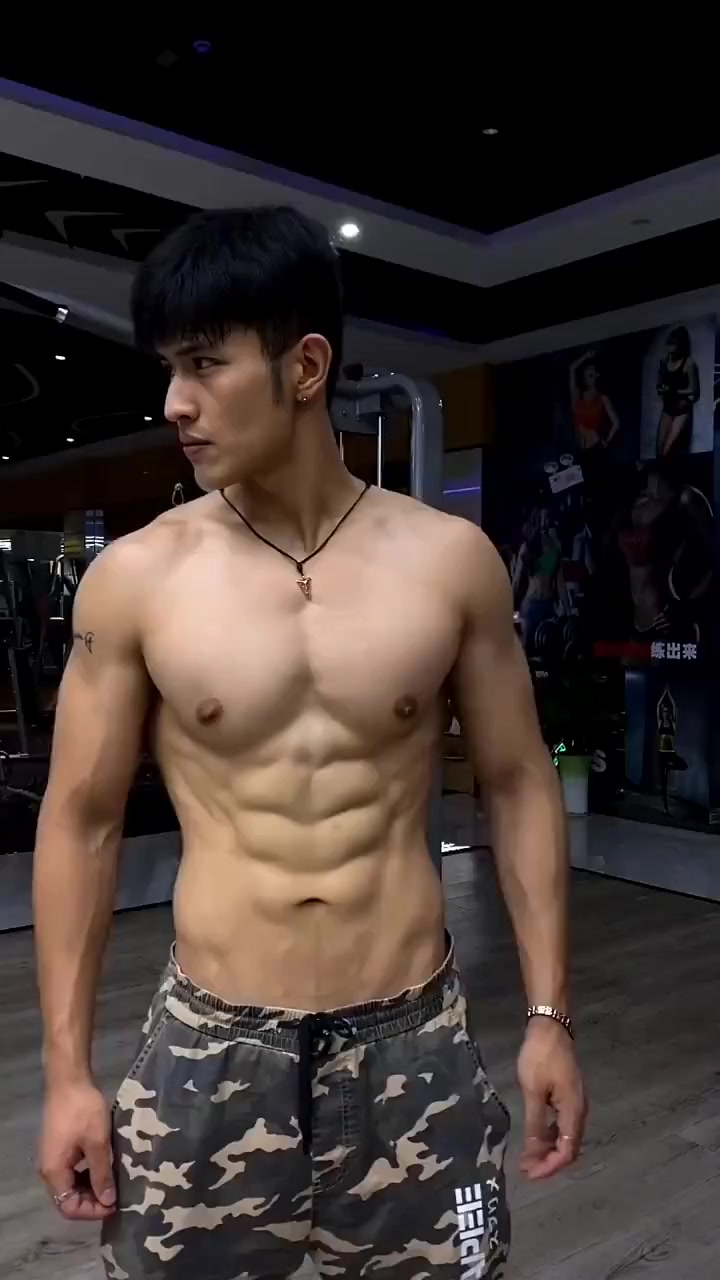 颜值 帅哥 健身 腹肌 肌肉 腹肌男孩