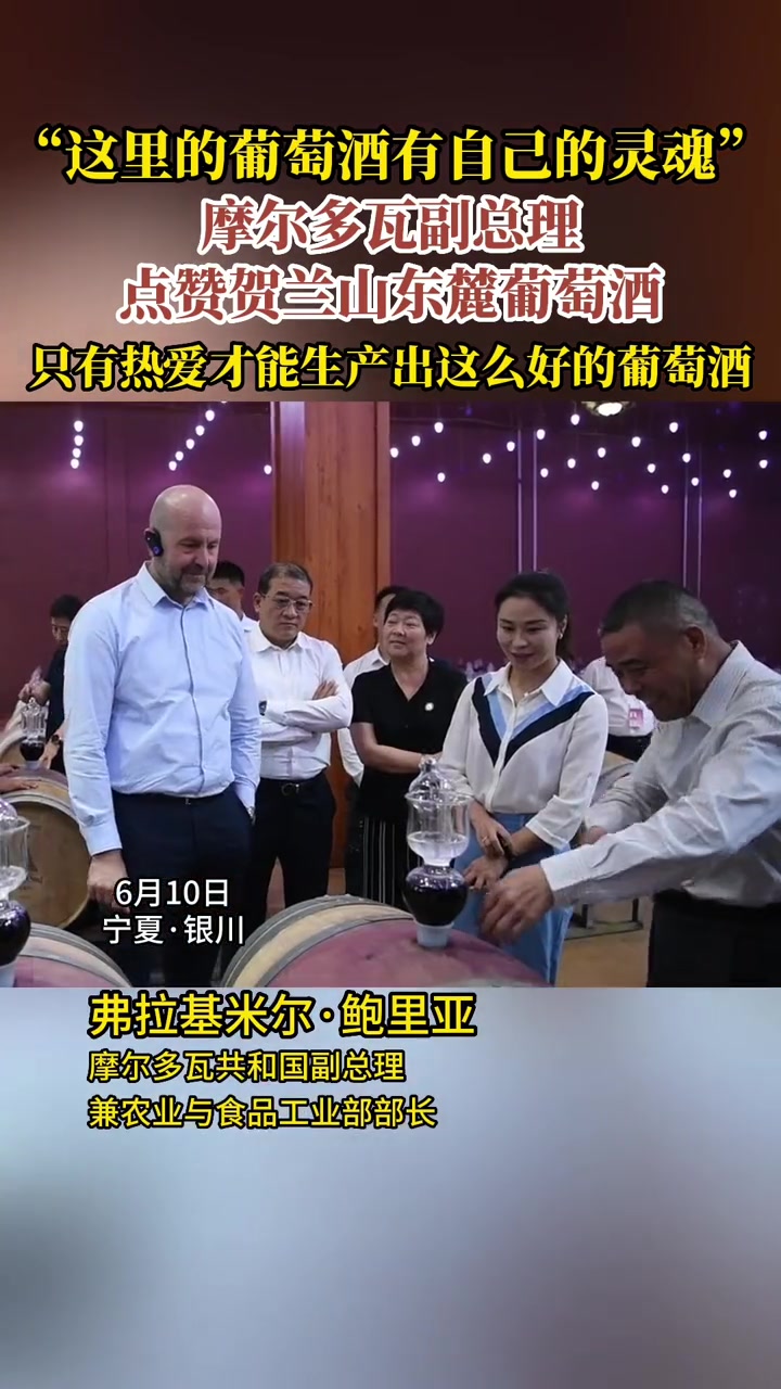 “这里的葡萄酒有自己的灵魂”!摩尔多瓦副总理点赞贺兰山东麓葡萄酒 宁夏 中国葡萄酒当惊世界