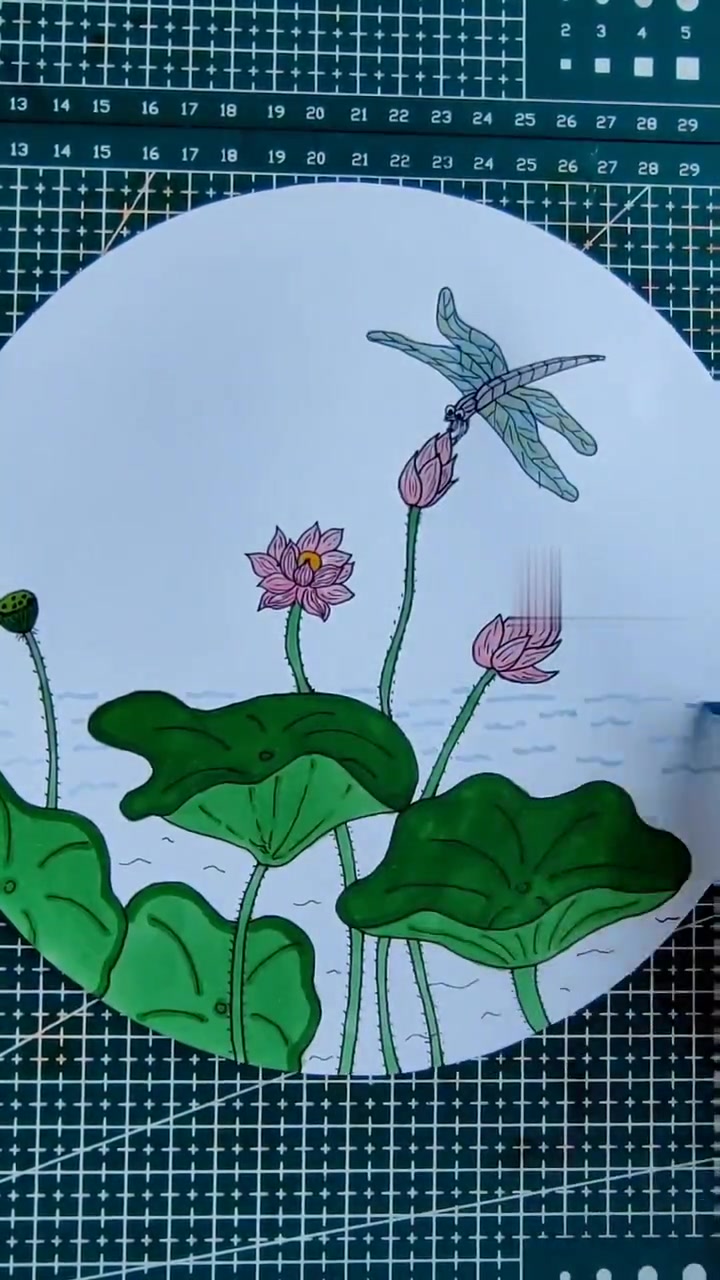 创意儿童画诗配画夏天主题古诗配画《小池》