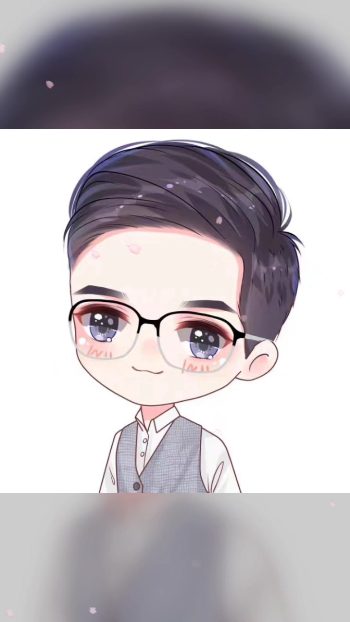 戴眼镜男生可爱卡通头像分享