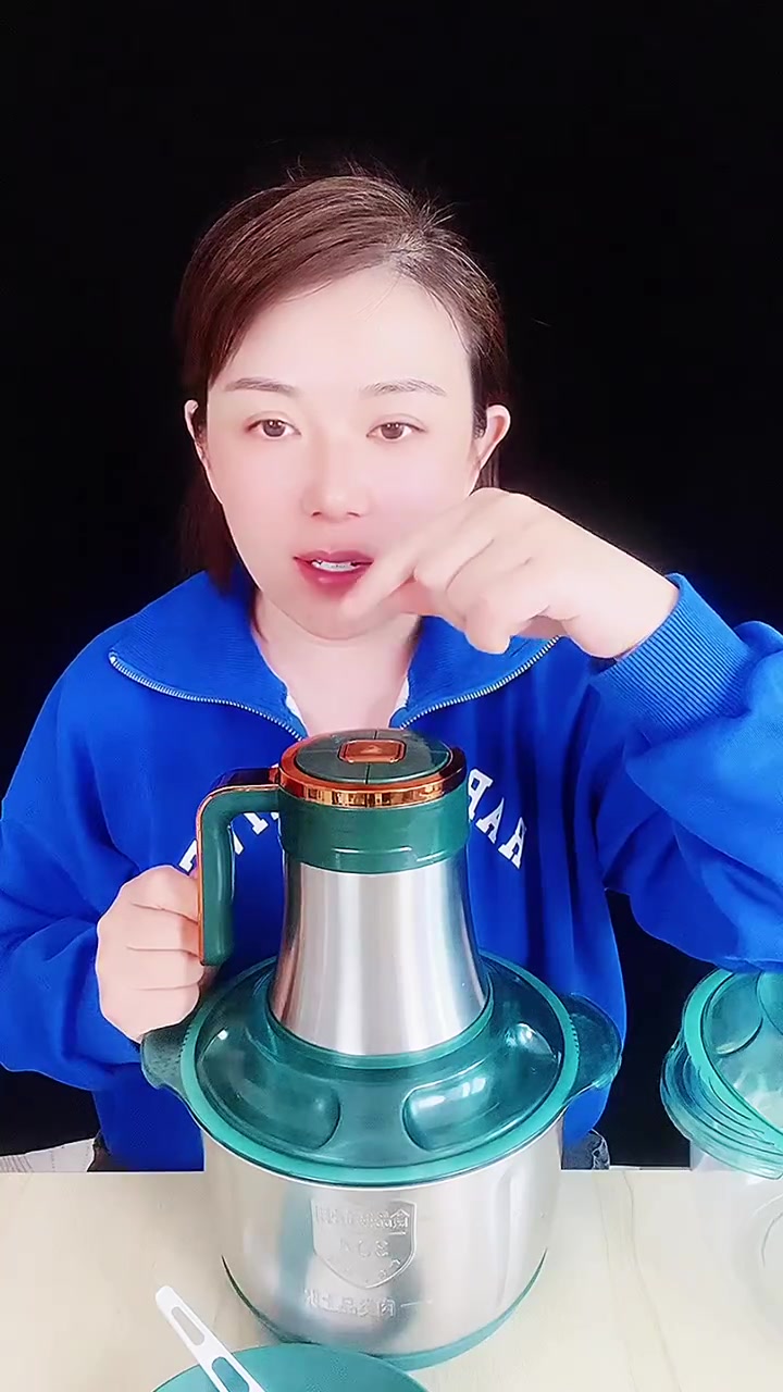 顶圣新升级5L升5档位家用不锈钢绞肉机,500瓦大功率,6叶刀,做饺子能绞肉绞菜,能和面、