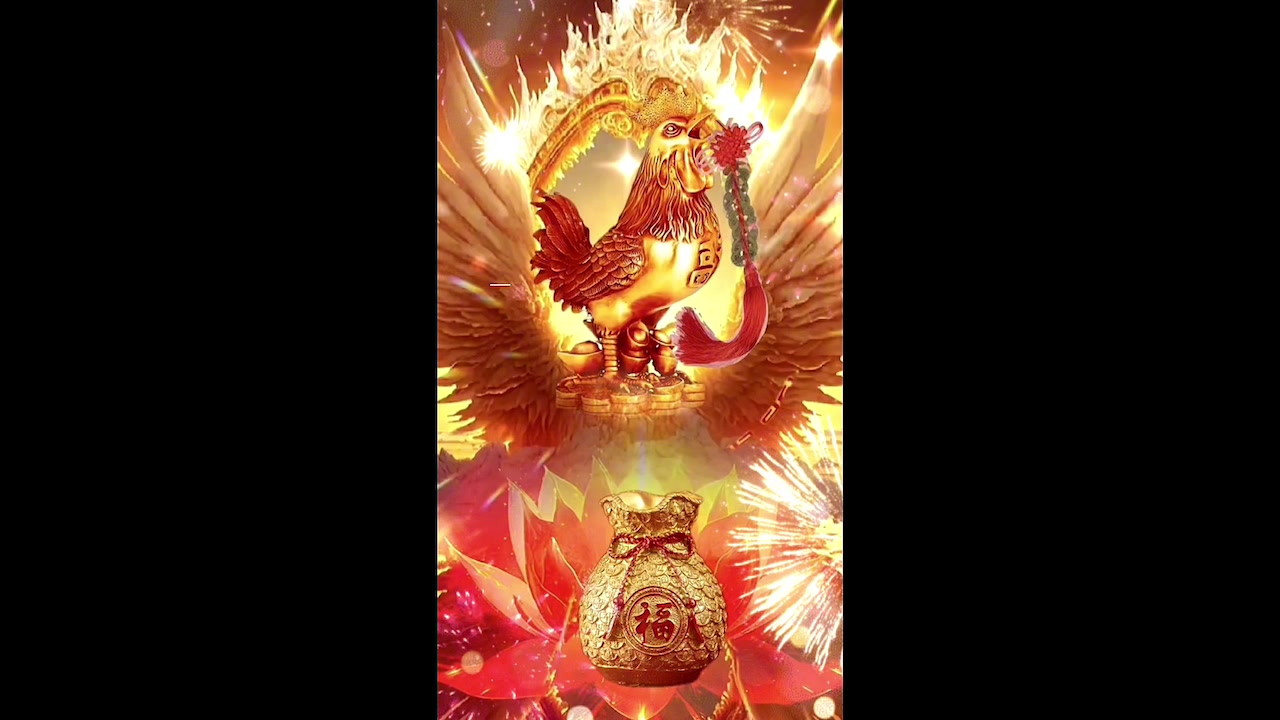 金鸡报喜一鸣惊人,当你刷到金鸡的时候,说明好运已经到你头上了