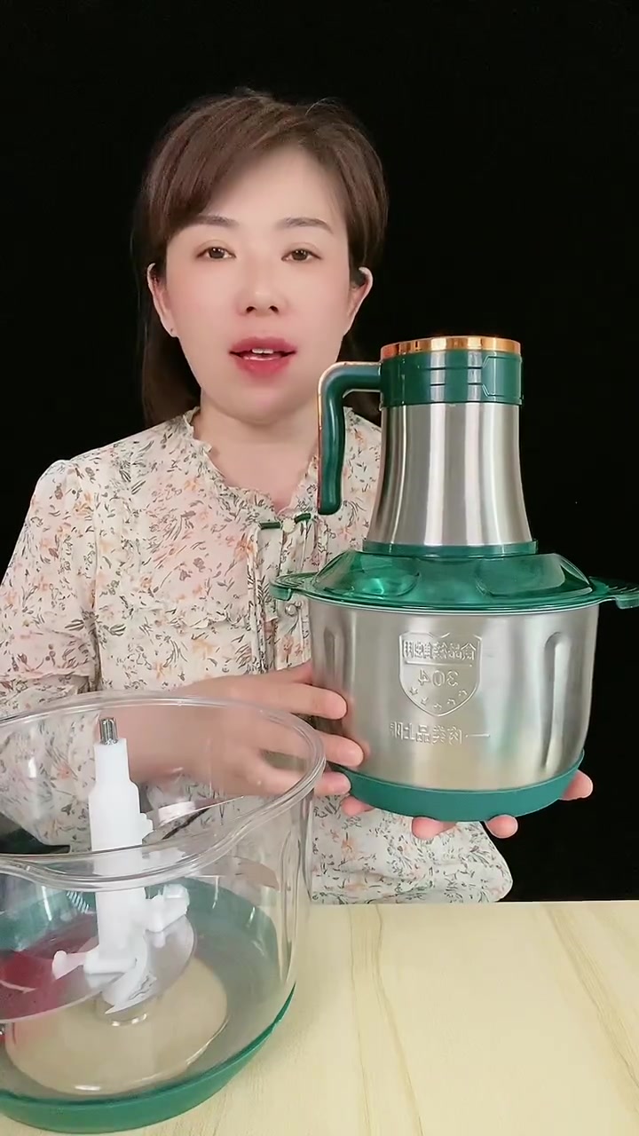 顶圣新升级5L升5档位家用不锈钢绞肉机,500瓦大功率,6叶刀,做饺子能绞肉绞菜,能和面、