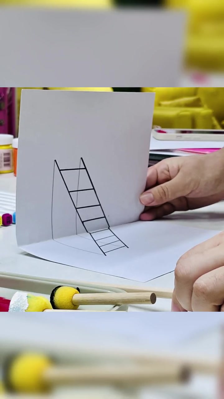 幼儿园宝宝也会画的神奇3d画,一根铅笔就能画,快来试试吧!画画 少儿美术 手抄报 儿童画 