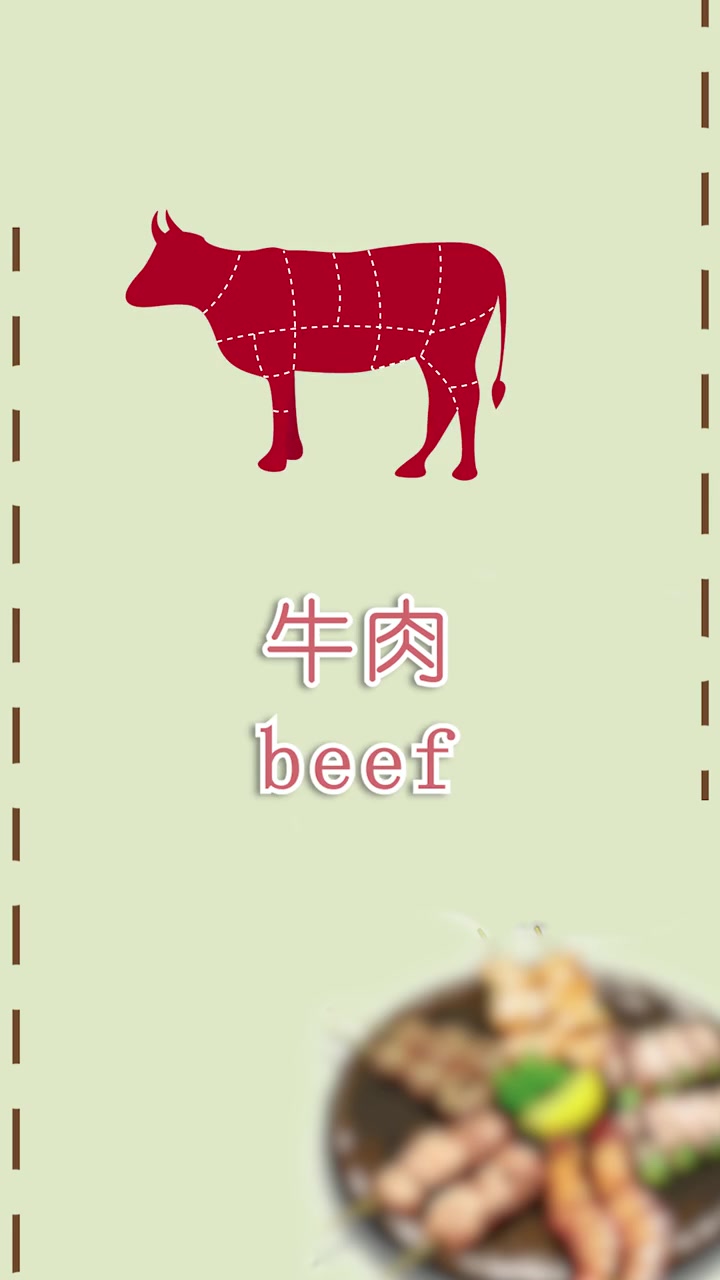 第14集|每日单词——肉类单词 肉类单词有哪些?它们用英语怎么说?我们来学一下吧~ 学英语