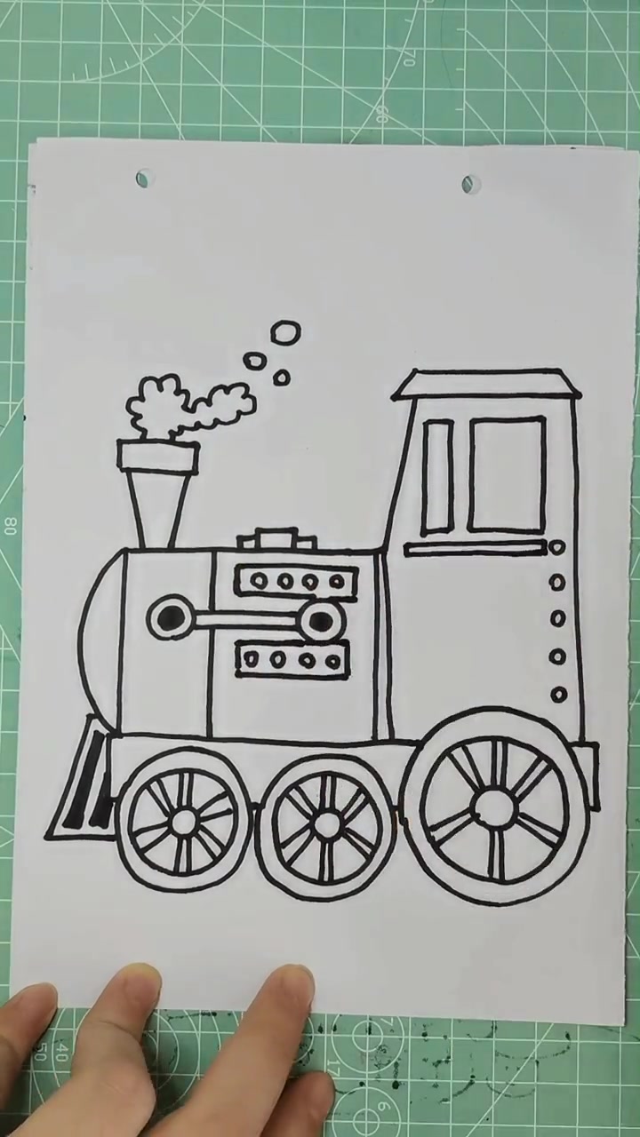 第15集|上了颜色的火车更好看,一定要看到最后!简笔画 创意美术 画画 马克笔手绘 一起学