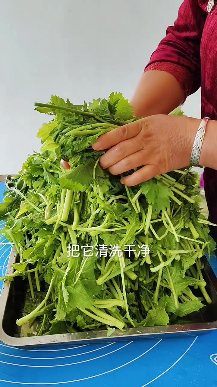 雪里红这样腌翠绿翠绿的,不烂也不长白卜,冬天用雪里红炖个豆腐土豆都特别好吃