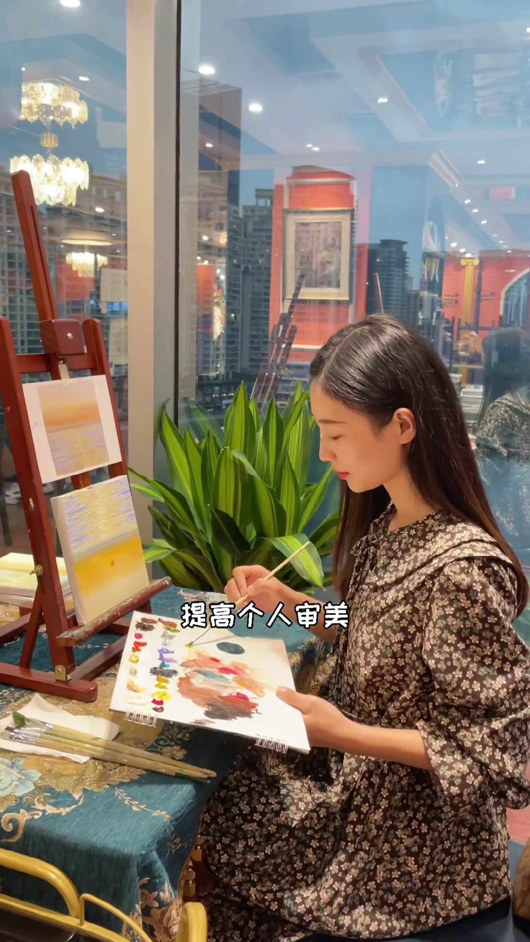 79就体验了回西洋油画,还可以下午茶～油画 武汉探店