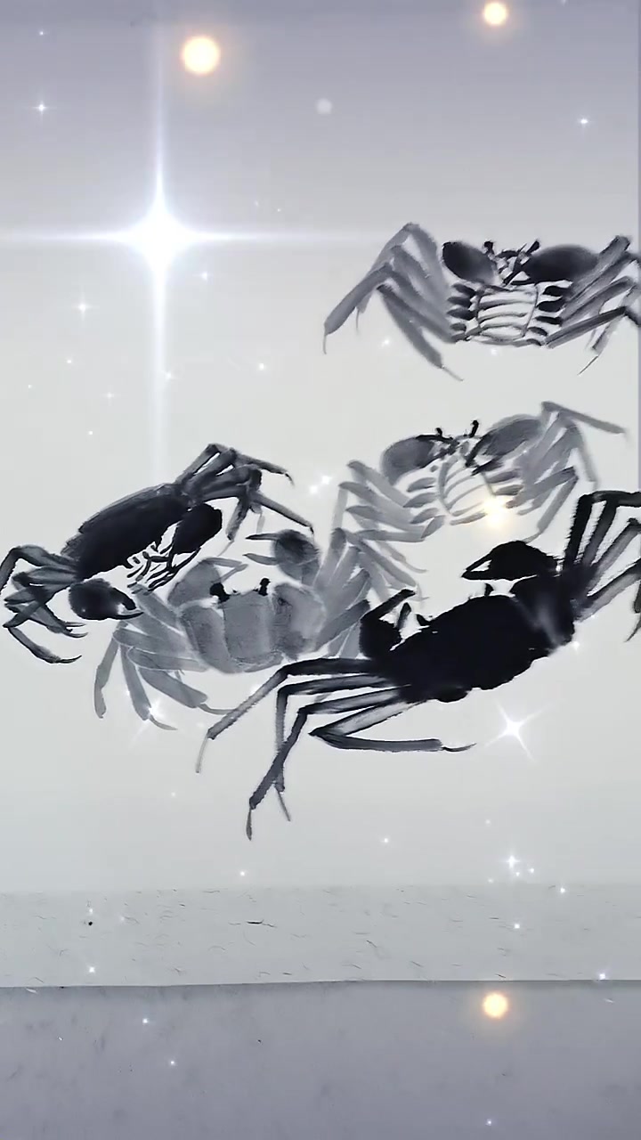 齐白石水墨虾蟹