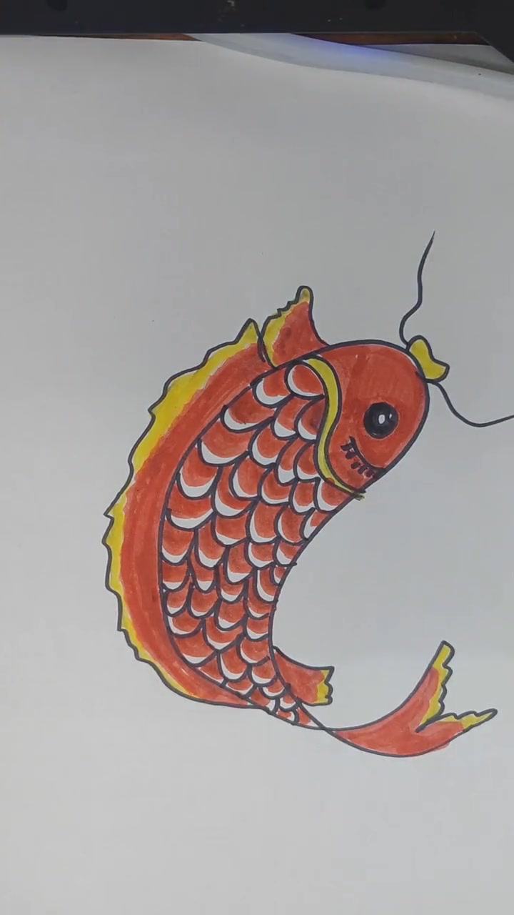 用字母S画鲤鱼,希望看到此视频的朋友们2023年年有余,财源滚滚来 简笔画 画鲤鱼 新年