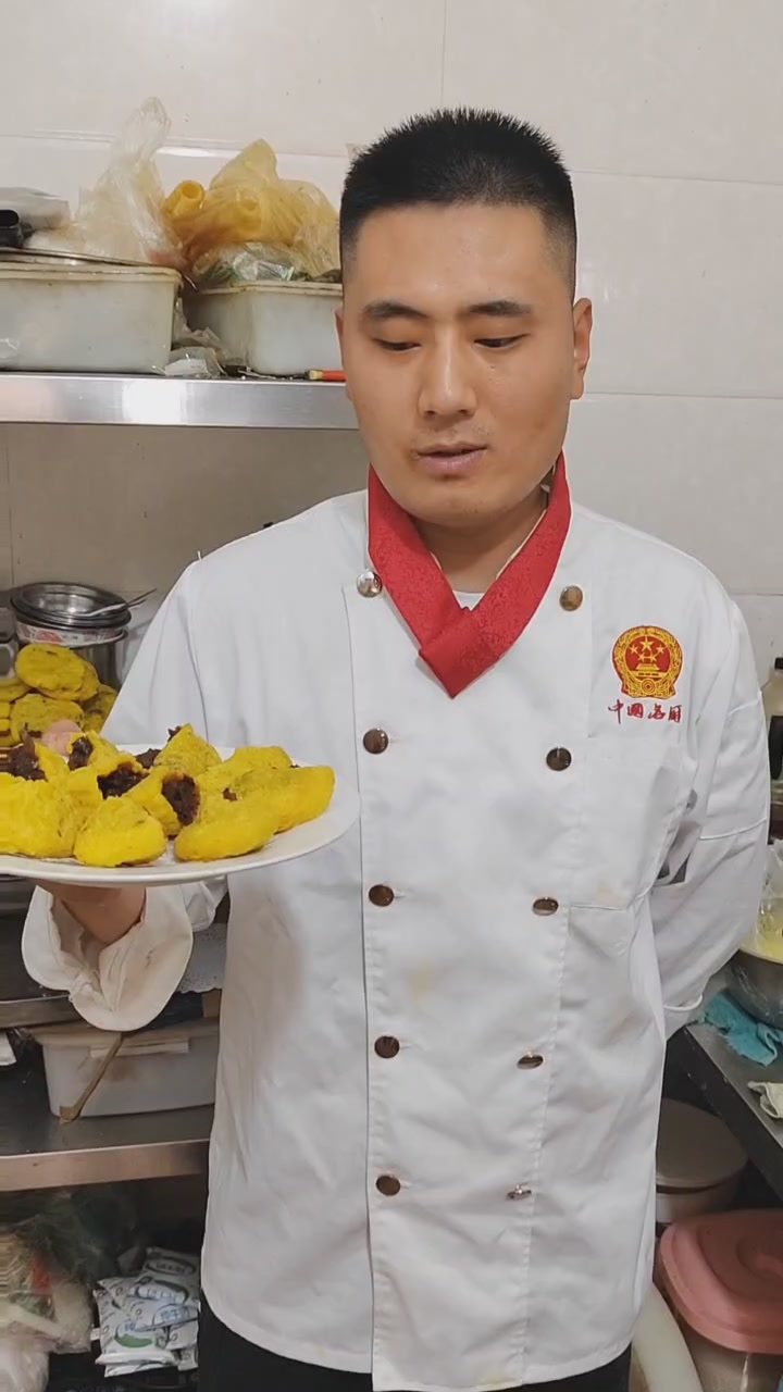正宗啊二黄面炸枣糕的做法