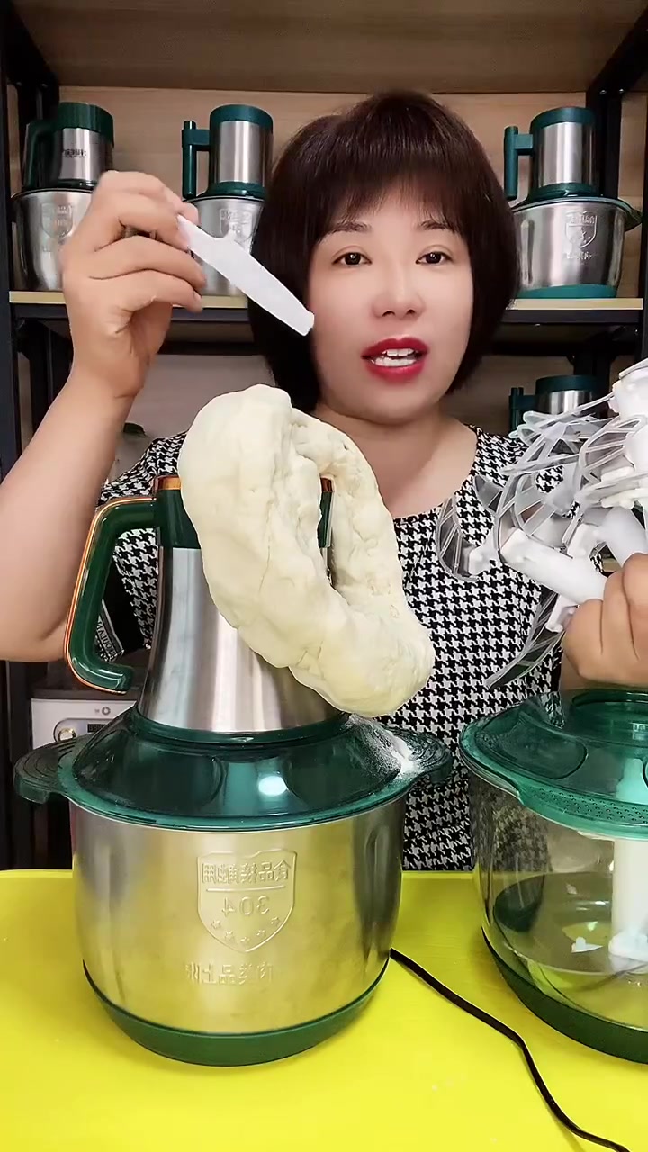 新升级大容量绞肉机,5升304不锈钢的盆,1-10口人适用,七档可调速,绞肉绞菜绞水果,和