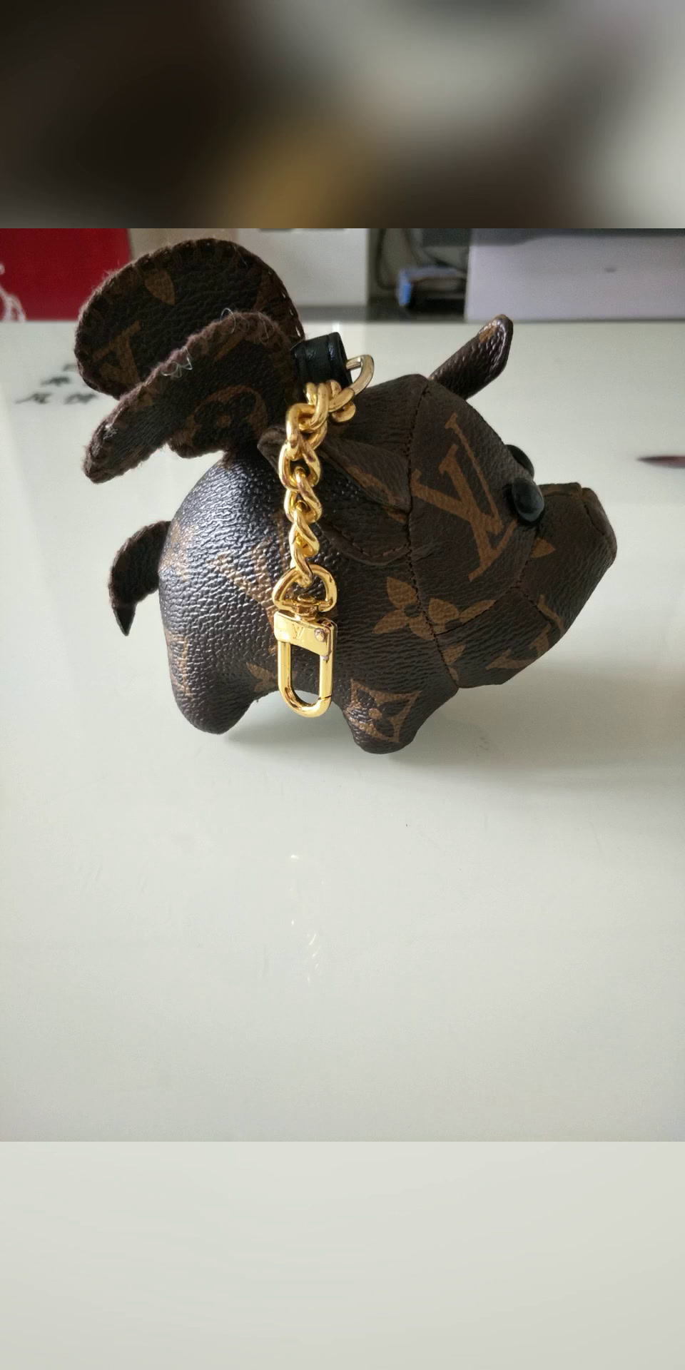 皮革LV挂件汽车钥匙扣情侣物背包挂饰