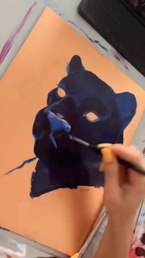 你当是那自由的猎豹 美术生 绘画 美术