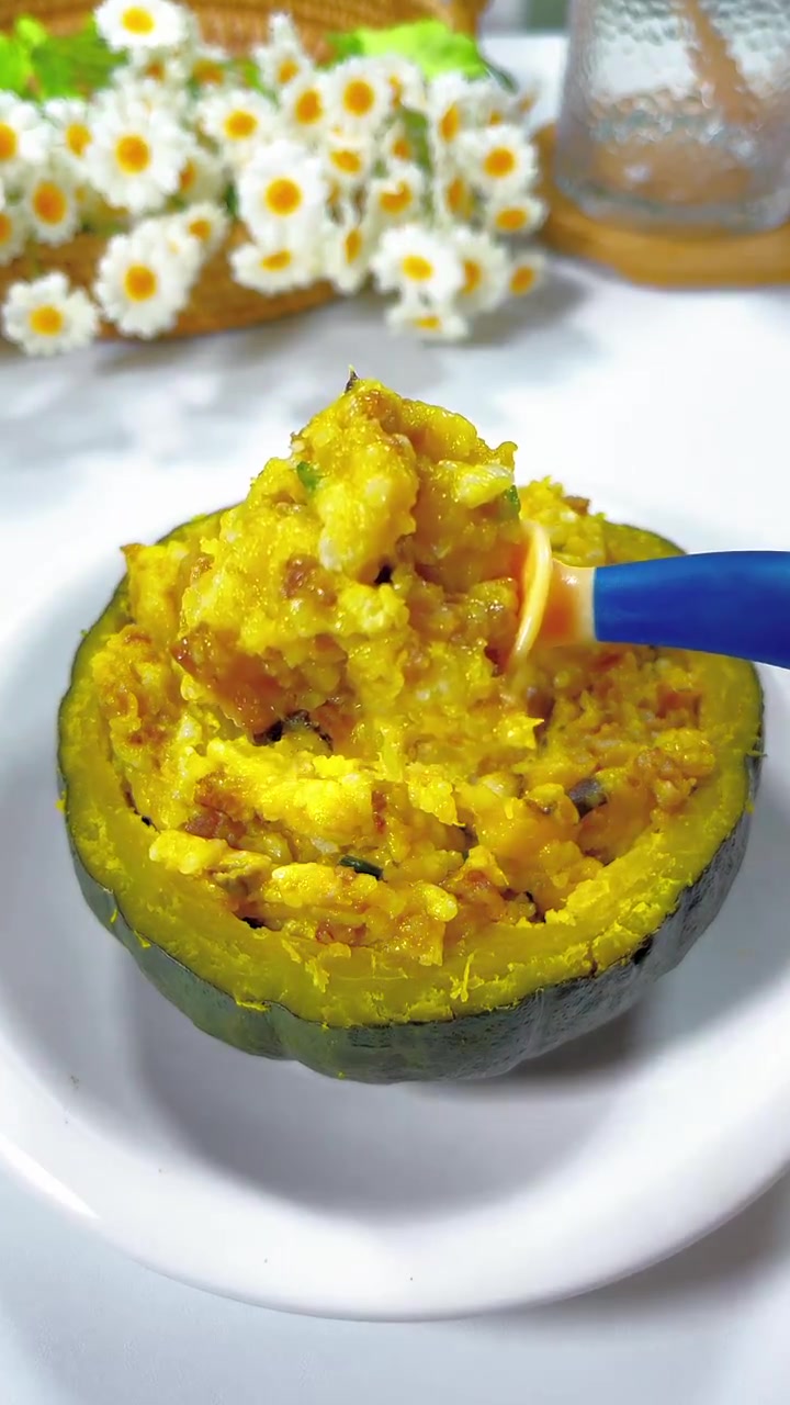 南瓜的最新吃法!做成炒饭,香甜又下饭