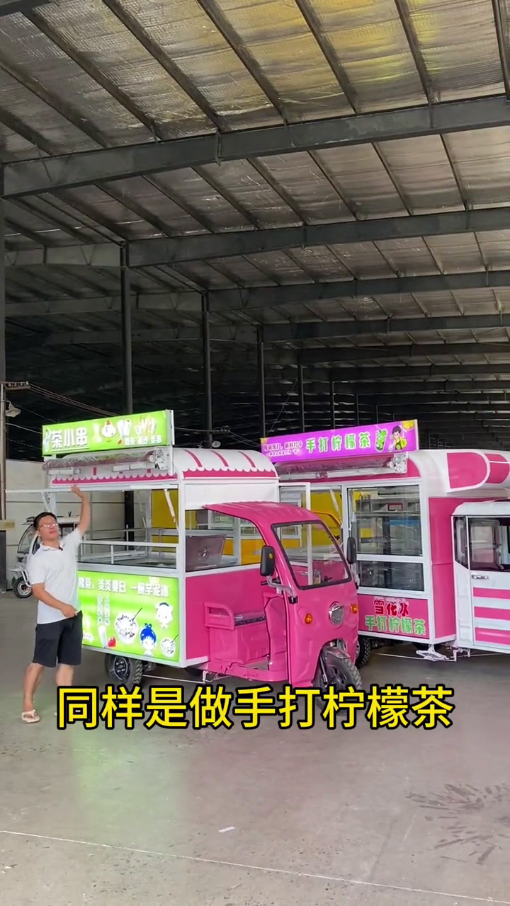 做手打柠檬茶几千块能买个摆摊车,一万多也能买个车,你选哪个?电动餐车小吃车美食车 小吃车 