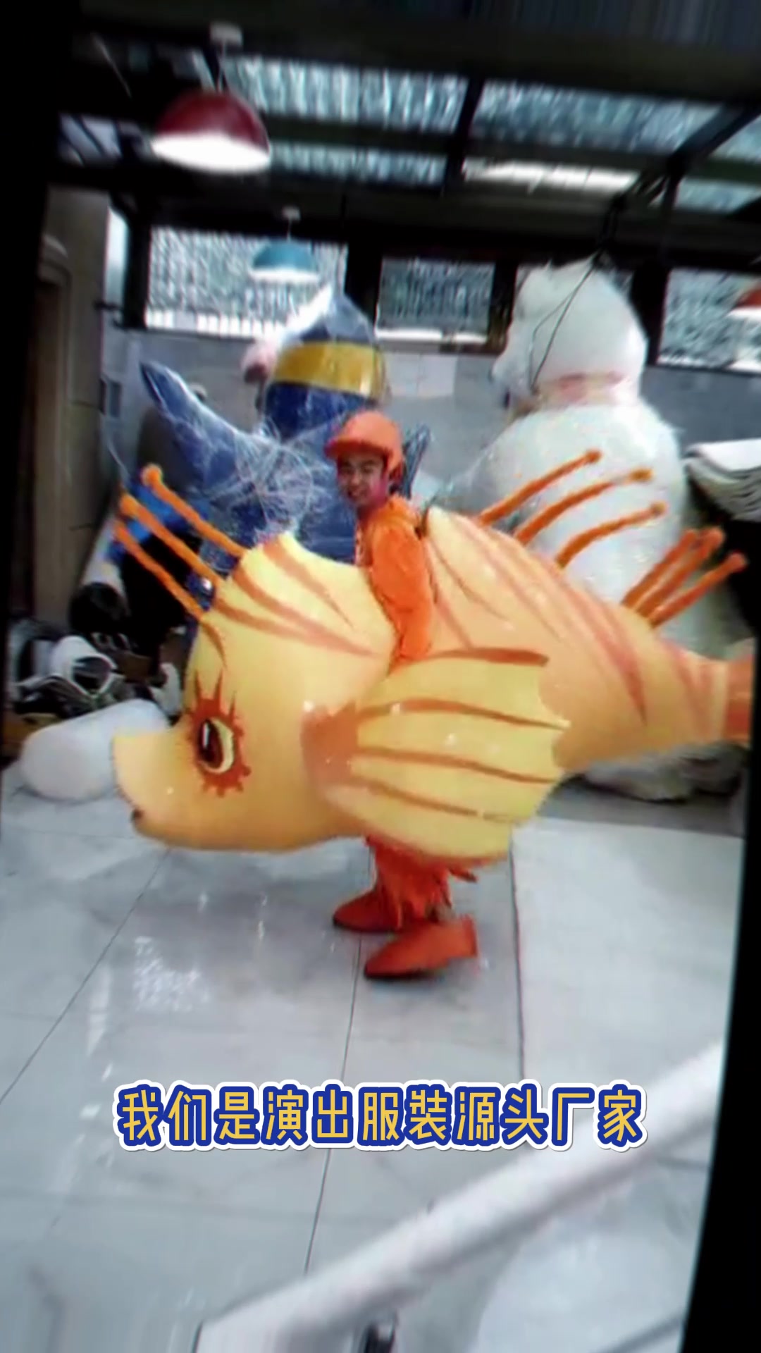 海洋卡通人偶服装,可以行走的卡通人偶服装