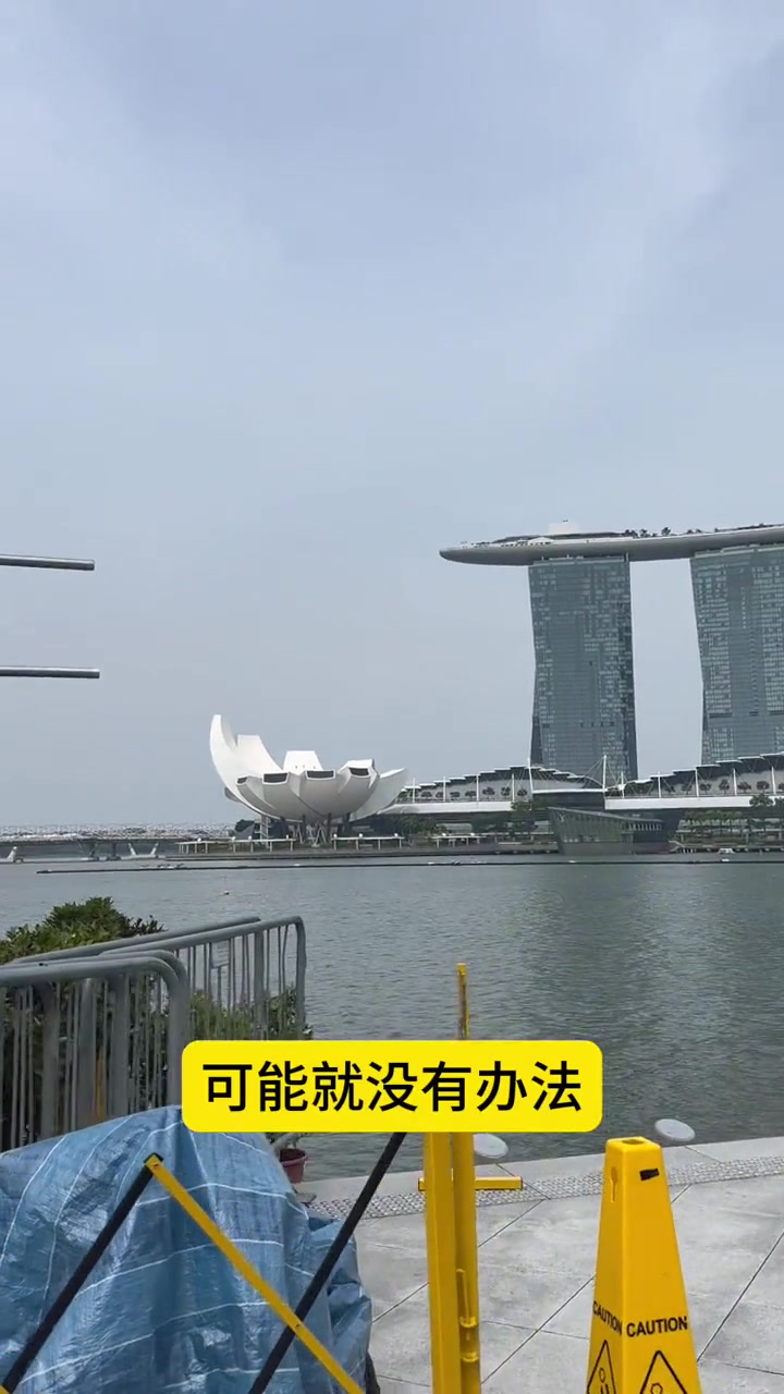 新加坡的地标性建筑——鱼尾狮,背后开裂啦?新加坡 新加坡生活 新加坡留学 新加坡旅游 新加