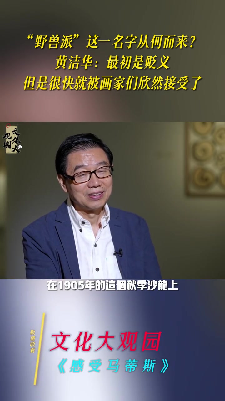 “野兽派”这一名字从何而来?黄洁华:最初是贬义但是很快就被画家们欣然接受了 文化大观园