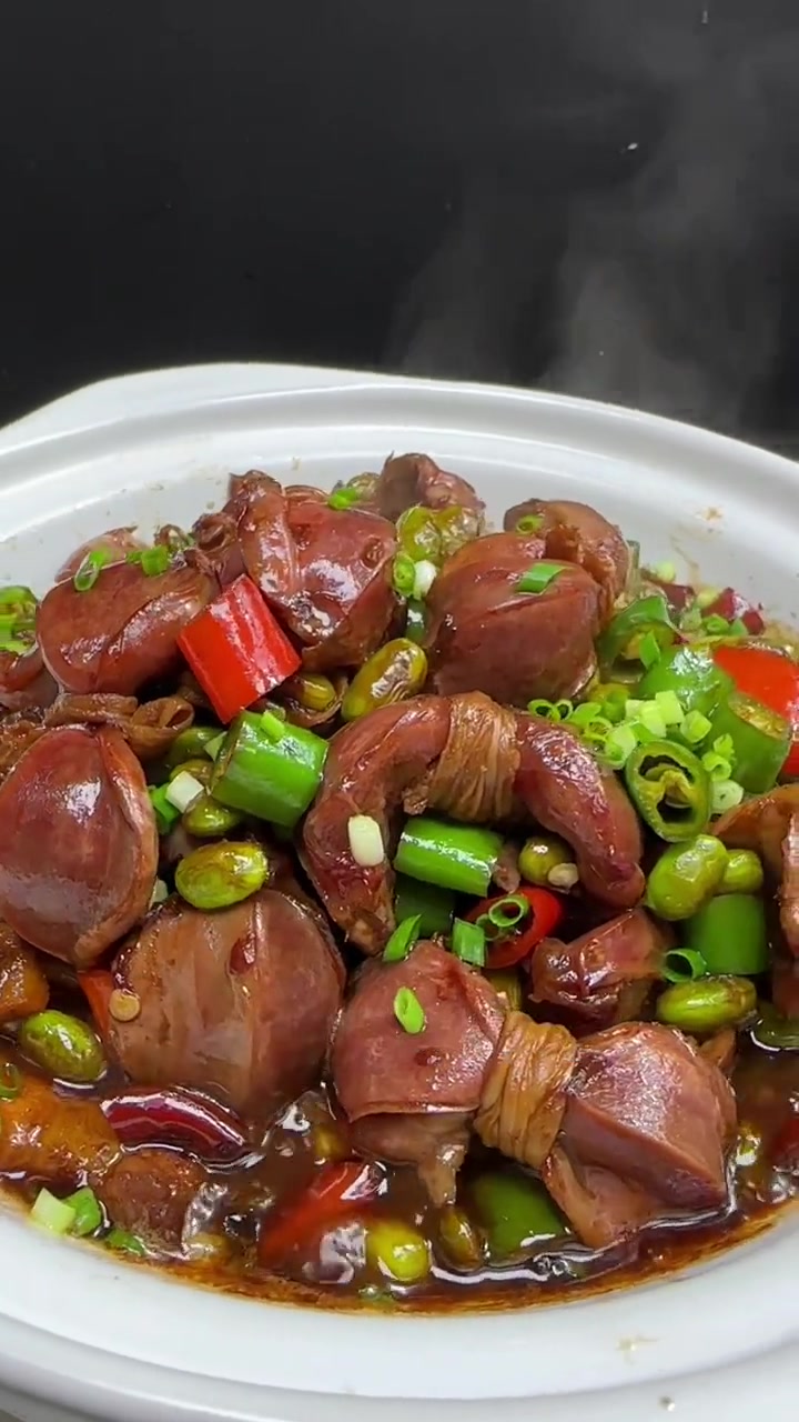 干烧鸭胗结 简单家常 家乡的味道 地道农家菜