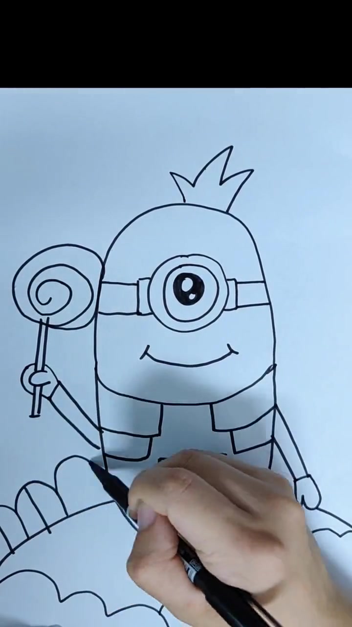 兢兢业业的小黄人,你是它的主人吗?学画画 简笔画 小黄人儿童画