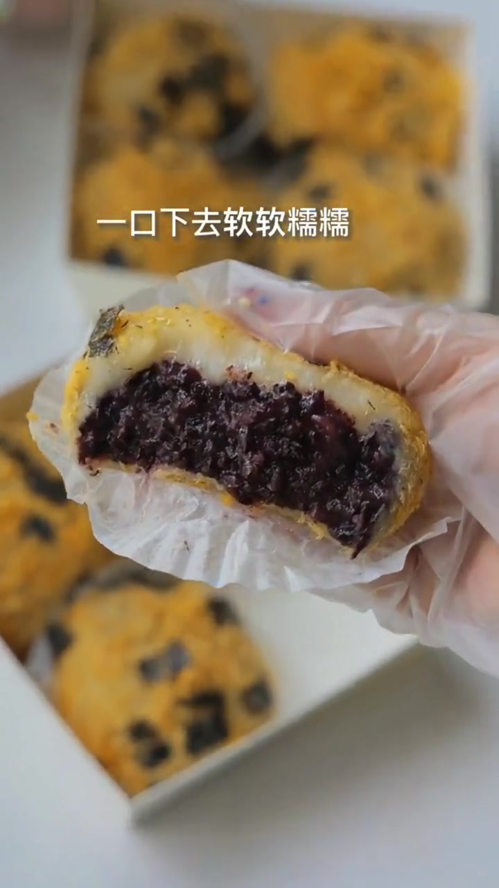 血糯米肉松麻薯 抹茶 点心 糕点 下午茶 好吃吧,我说这是一款颜值超高,有手就会的甜品,快
