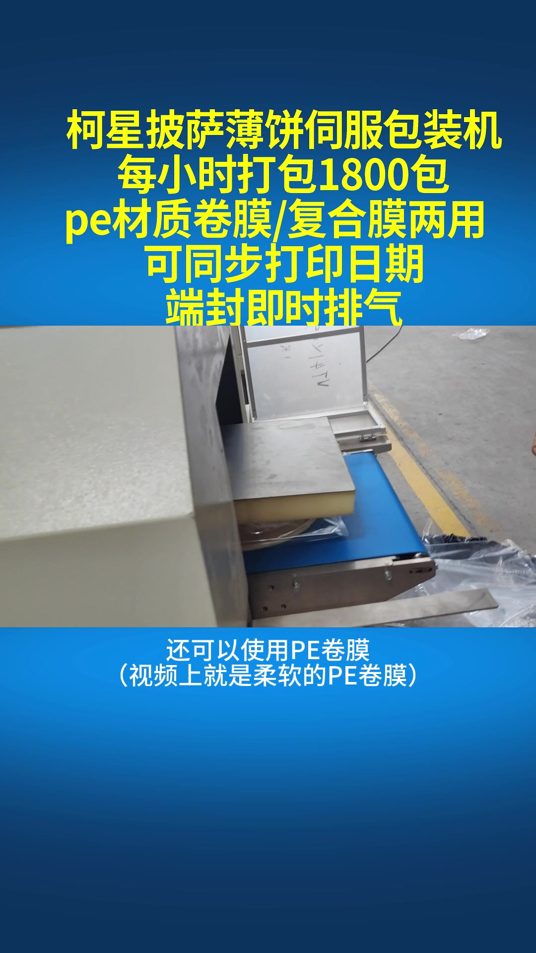 披萨伺服包装机 大饼全自动枕式包装机  VT-410X下走账枕式包装机