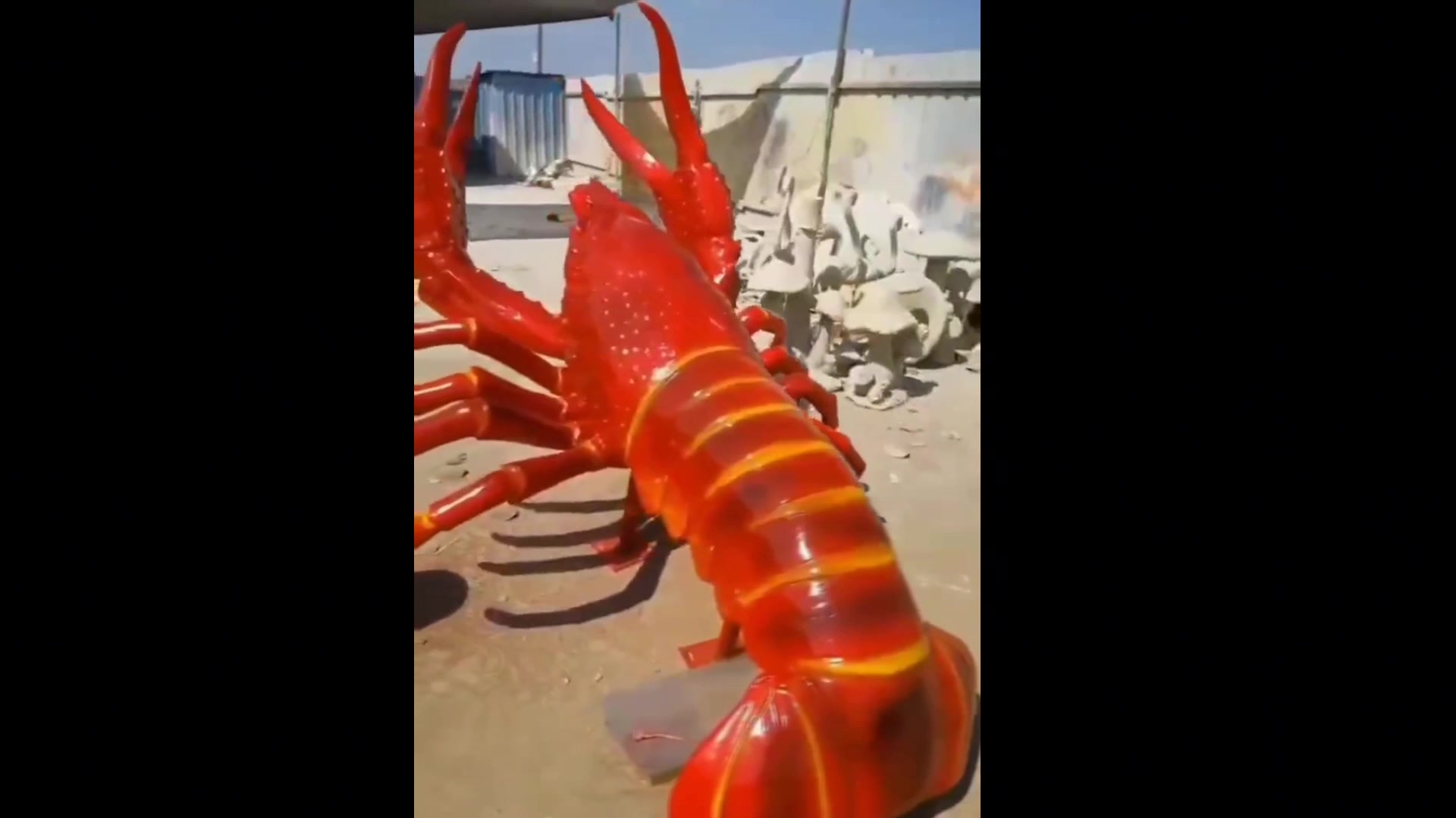 大型玻璃钢龙虾雕塑