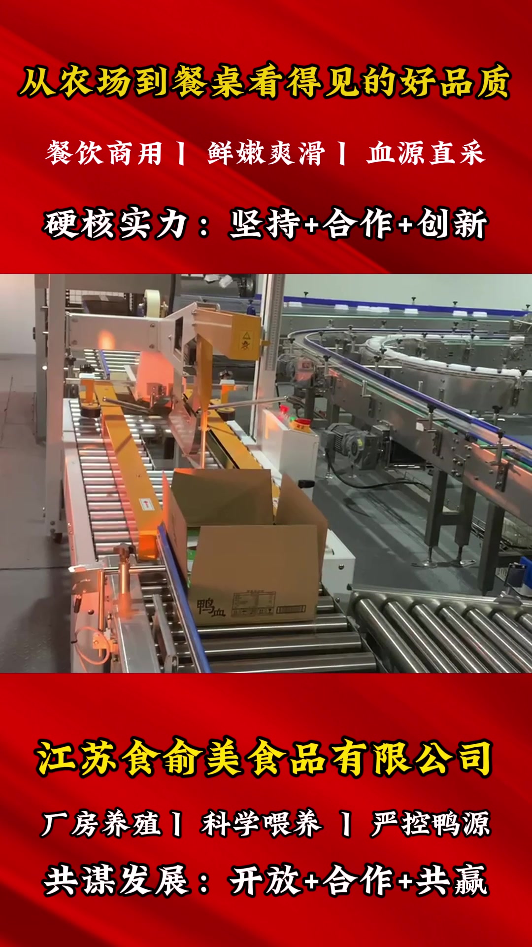 江苏食俞美食品有限公司专业生产盒装鸭血