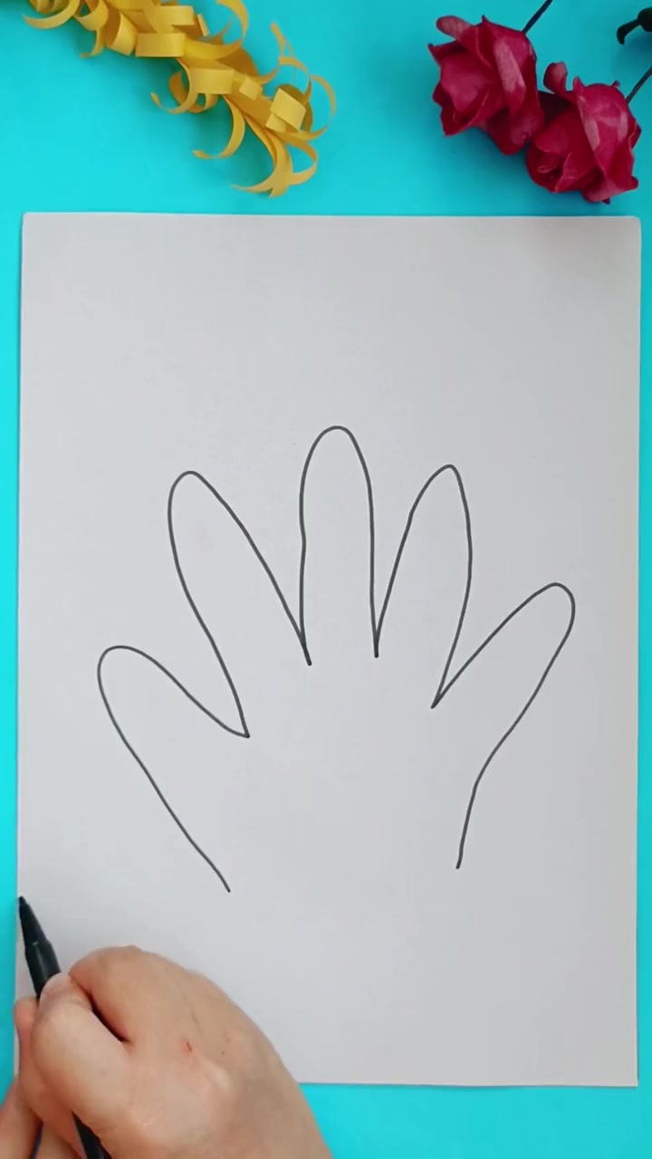 秋天到了,带孩子一起来画秋天的大树手掌画吧,简单又好看!创作灵感 画画 手掌画 简笔画 儿