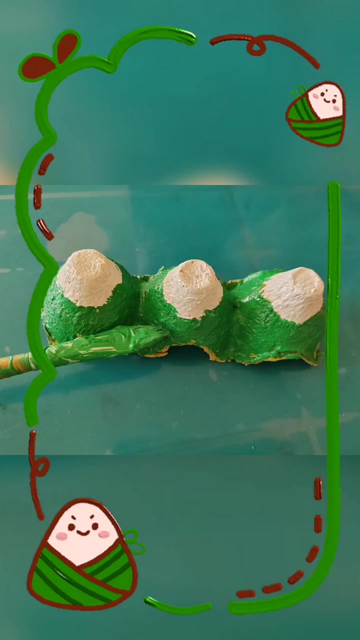 简单端午节手工用鸡蛋盘盘就可以制作简单端午节手工