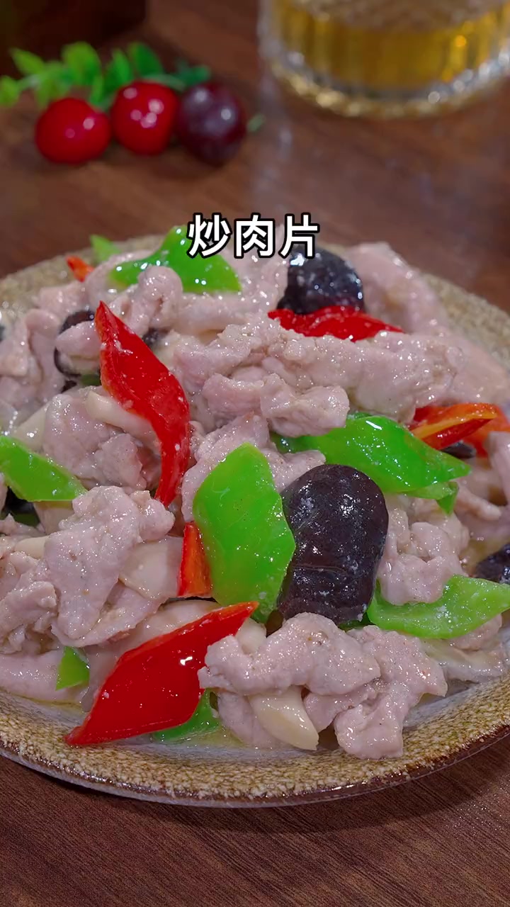 没想到在家炒肉片这样做,非常滑嫩,比饭店的还好吃 炒肉片 肉片上浆