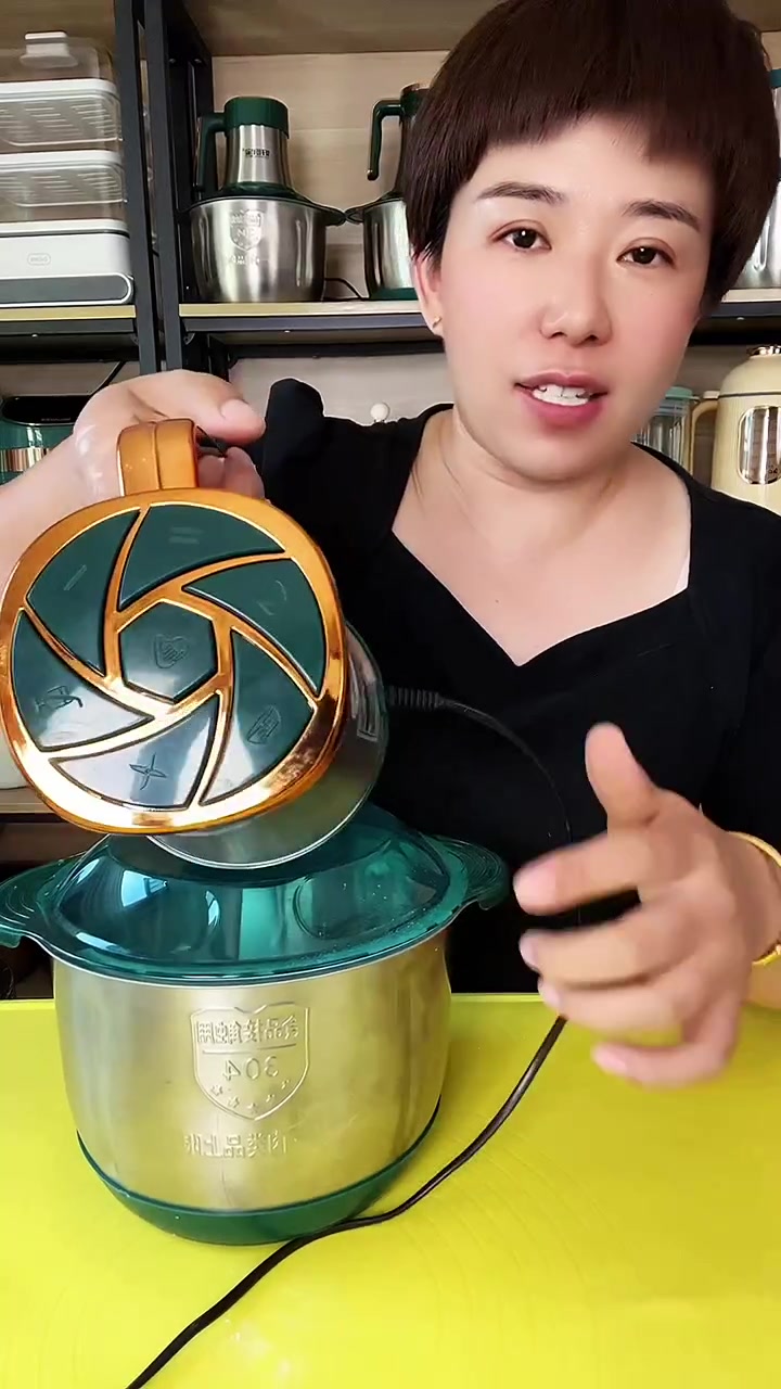 新升级大容量绞肉机,5升304不锈钢的盆,1-10口人适用,七档可调速,绞肉绞菜绞水果,和