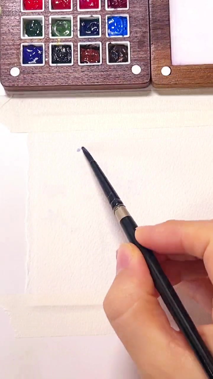 零基础水彩树小教程 水彩 一起学画画 零基础水彩 水彩教程