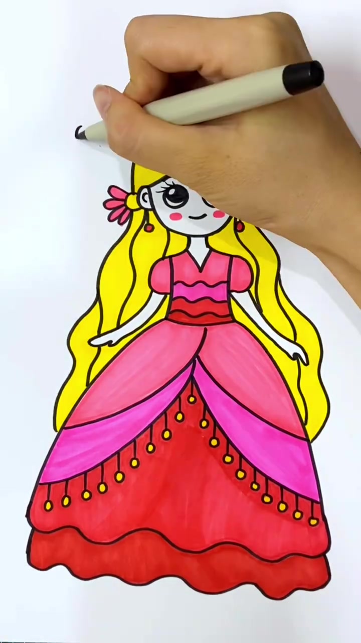 人物简笔画 这样画公主简单又好看