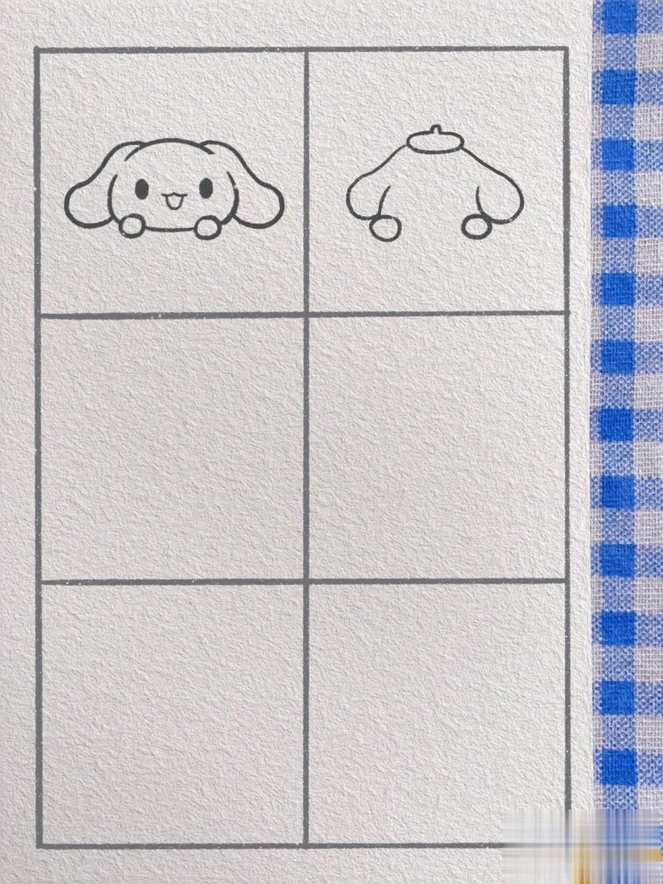 三丽鸥六宫格;简笔画教程