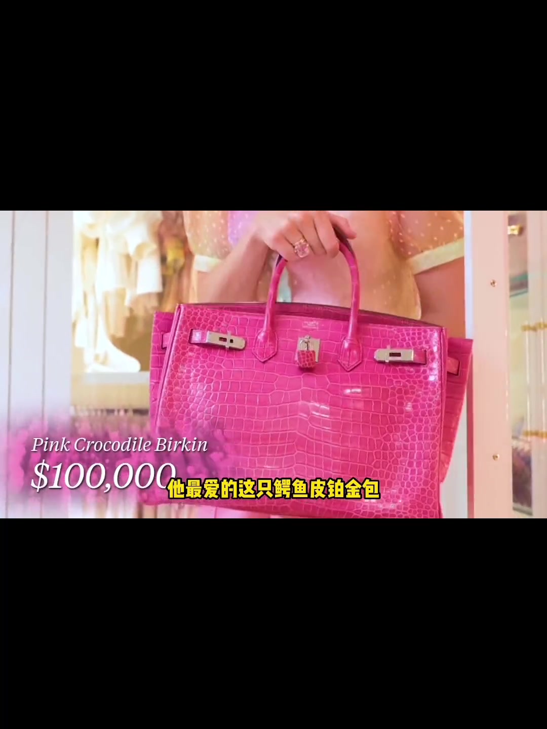 第9集|越粉越土?来看看达拉斯富婆的千万衣橱(2)上百万的粉色鳄鱼皮爱马仕brikin包包