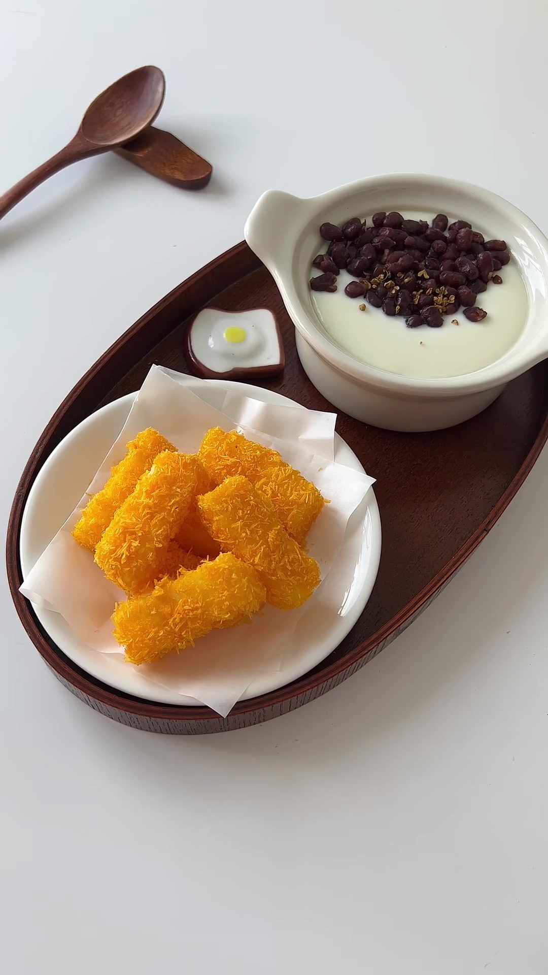 广式甜品红豆双皮奶|炸牛奶Q弹滑嫩