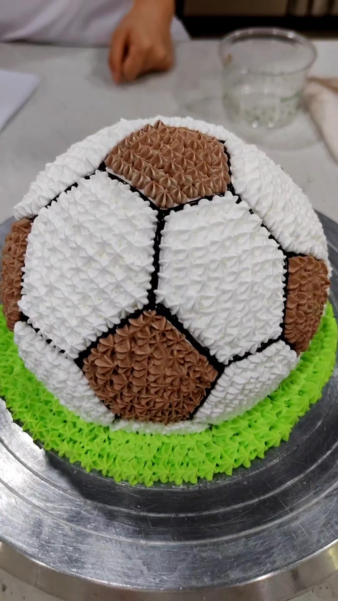 学员的足球奶油蛋糕