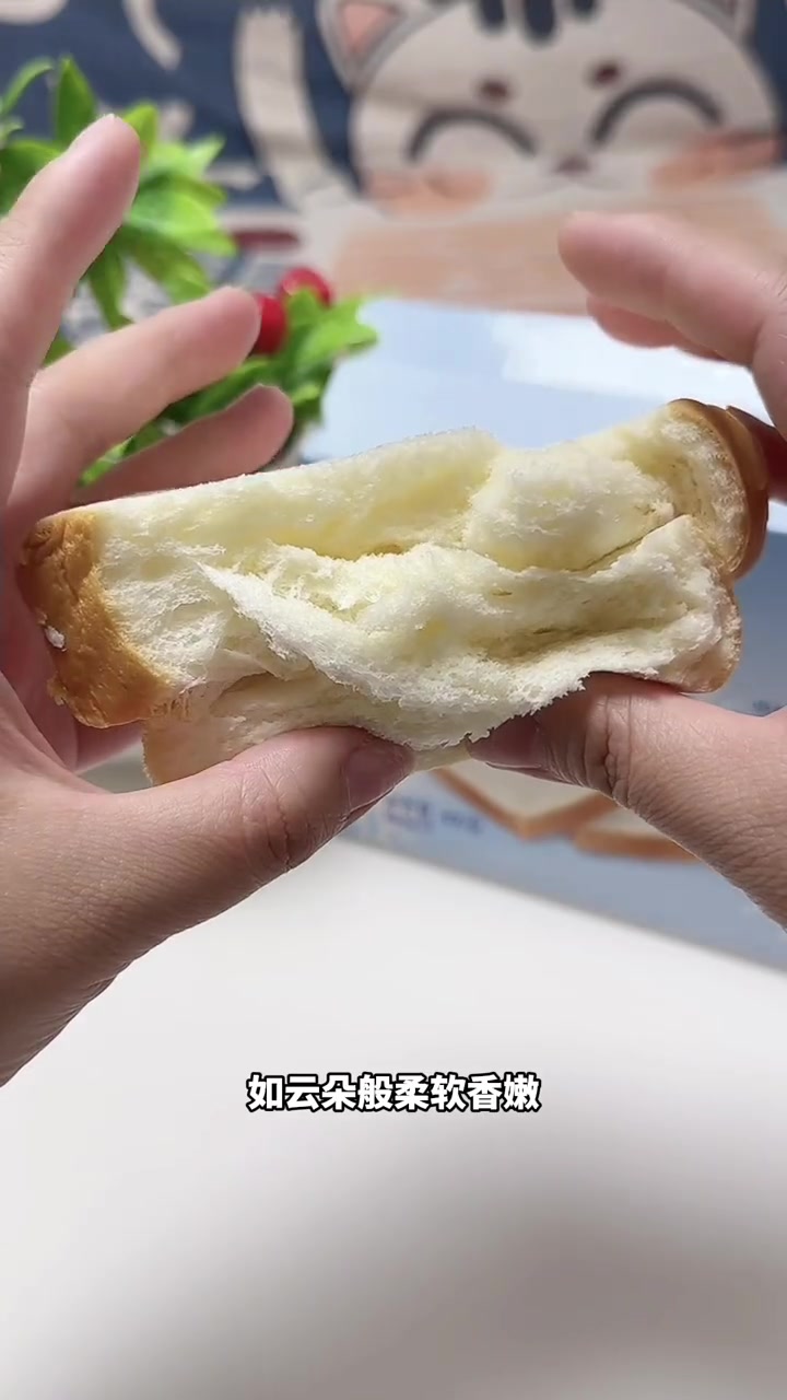 纯牛乳和面的嫩吐司,吃着更安心。宝宝爱吃 0添加 吐司 吐司面包 高品质