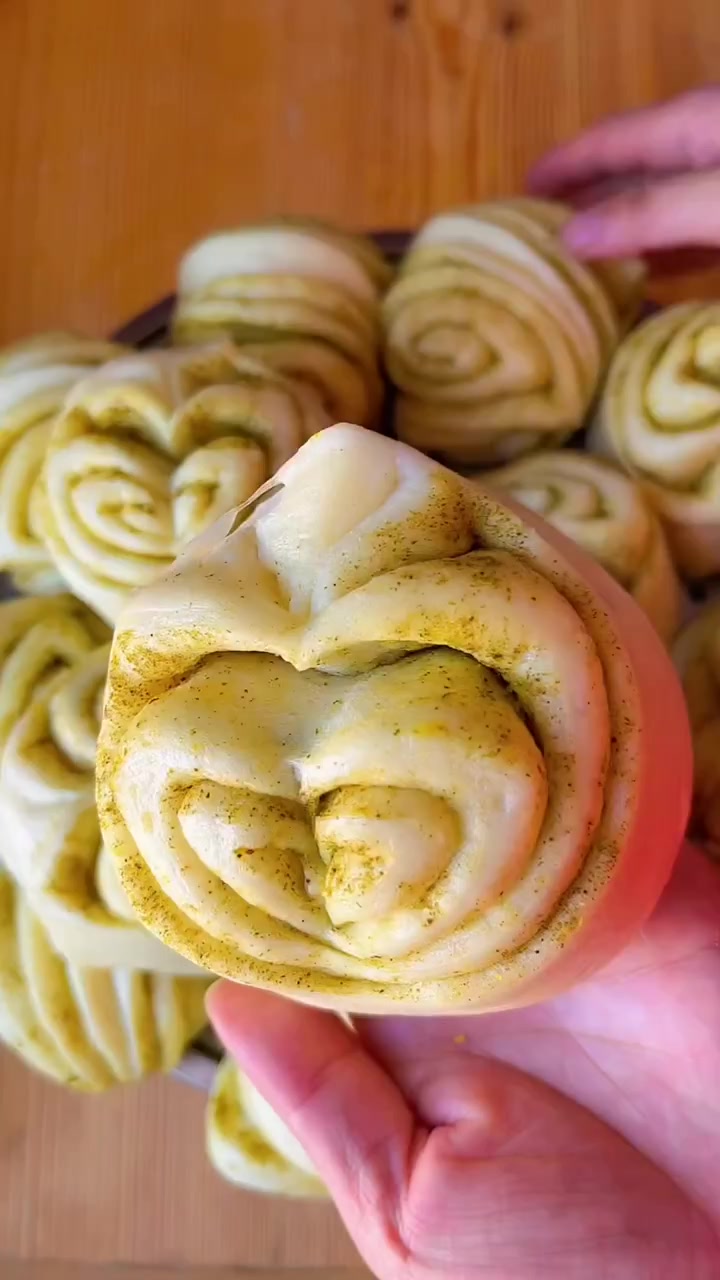 漂亮又好吃的香豆子花卷
