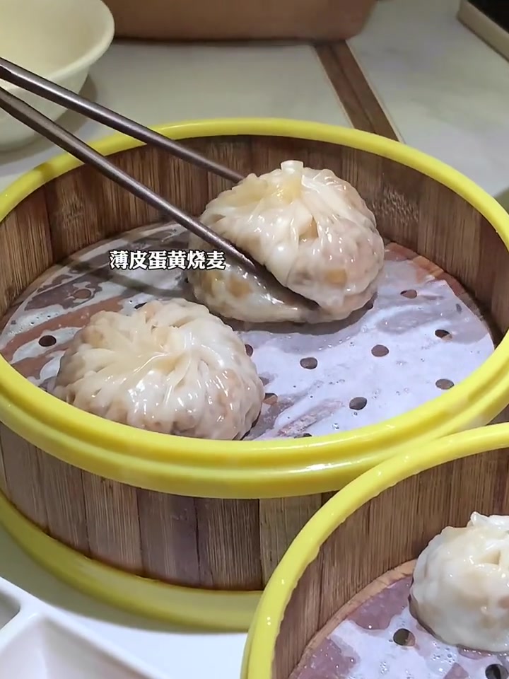 每次必点!薄皮蛋黄烧麦 珍珠小笼包 糯叽叽桂花糕 太好吃啦 早餐 温州美食 地方特色美食 