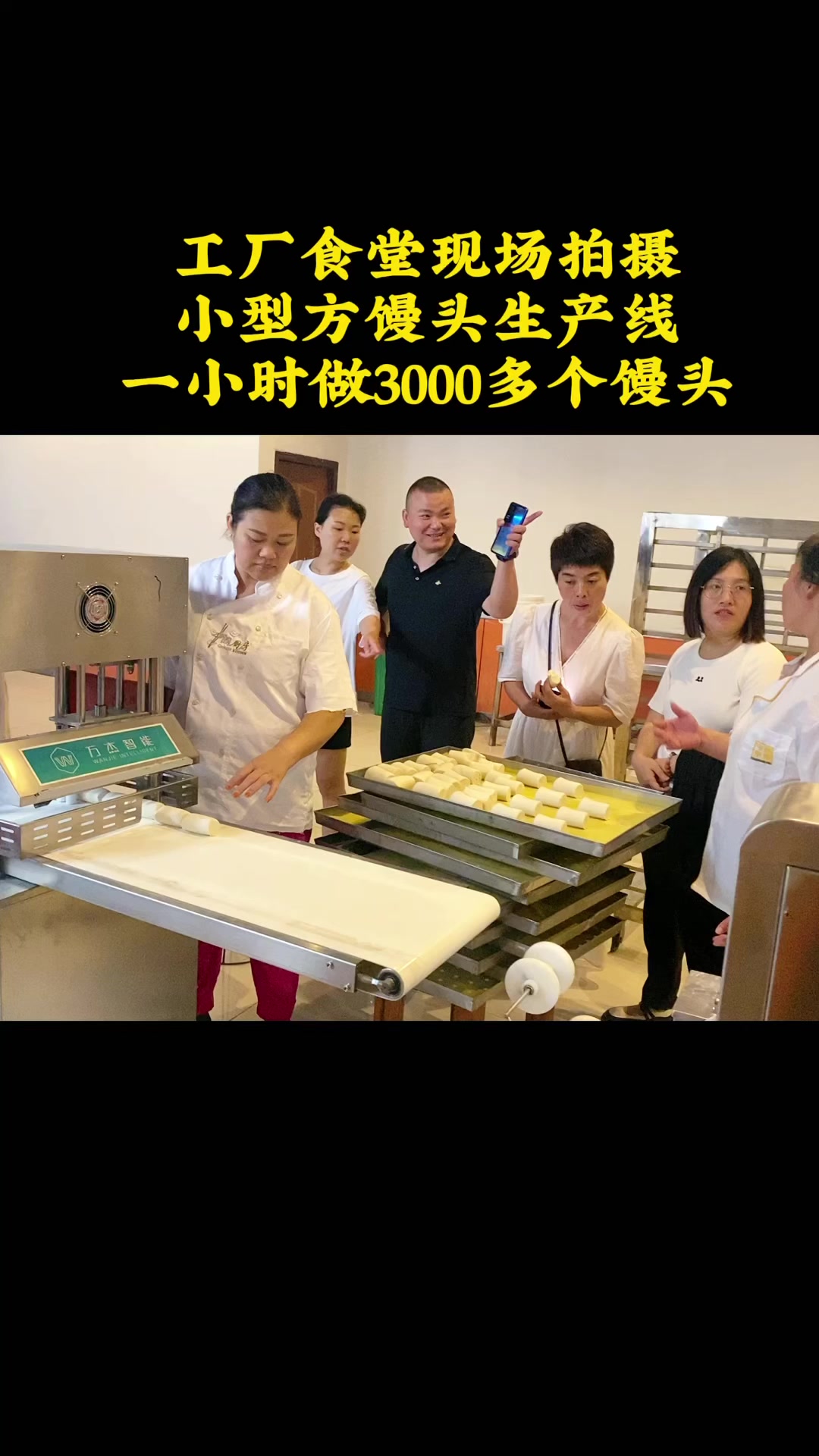 馒头厂用小型馒头生产线,一小时做700多斤馒头