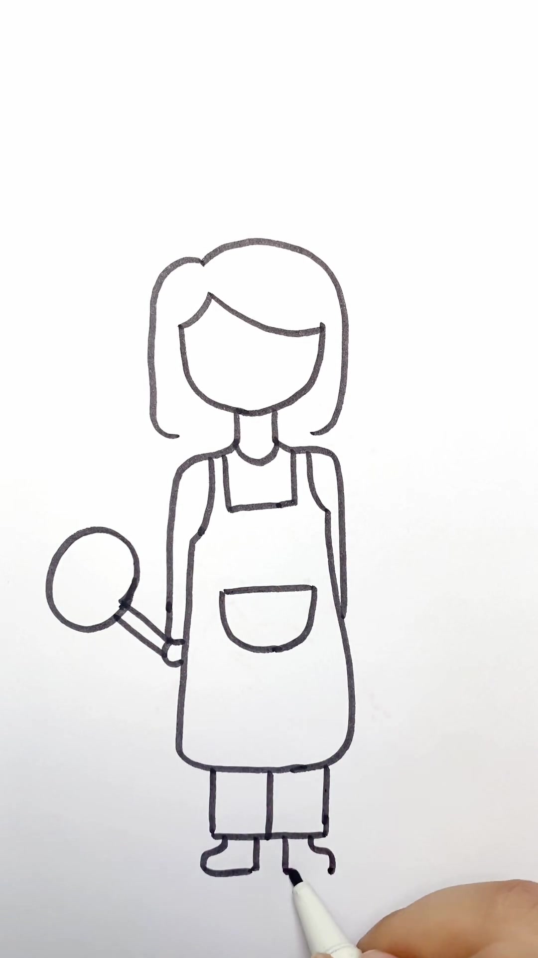 漂亮妈妈简笔画,我的妈妈2022辛苦啦!