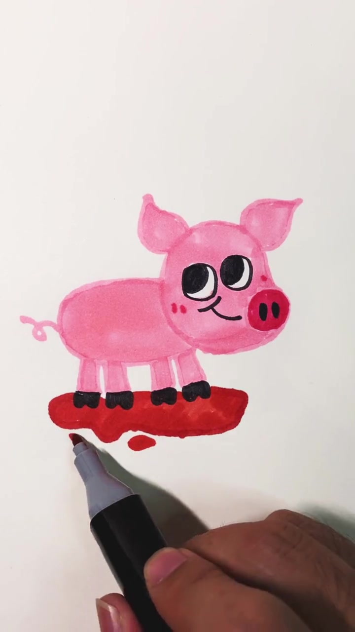 超简单的小猪猪画法 创作灵感 小猪简笔画 简笔画教程