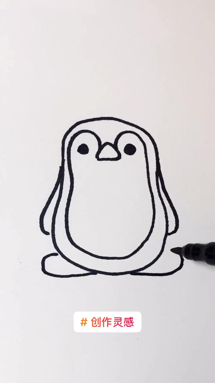 粉丝提问有求必应,超宠粉up主呆萌企鹅怎么画 创作灵感 企鹅宝宝 儿童简笔画