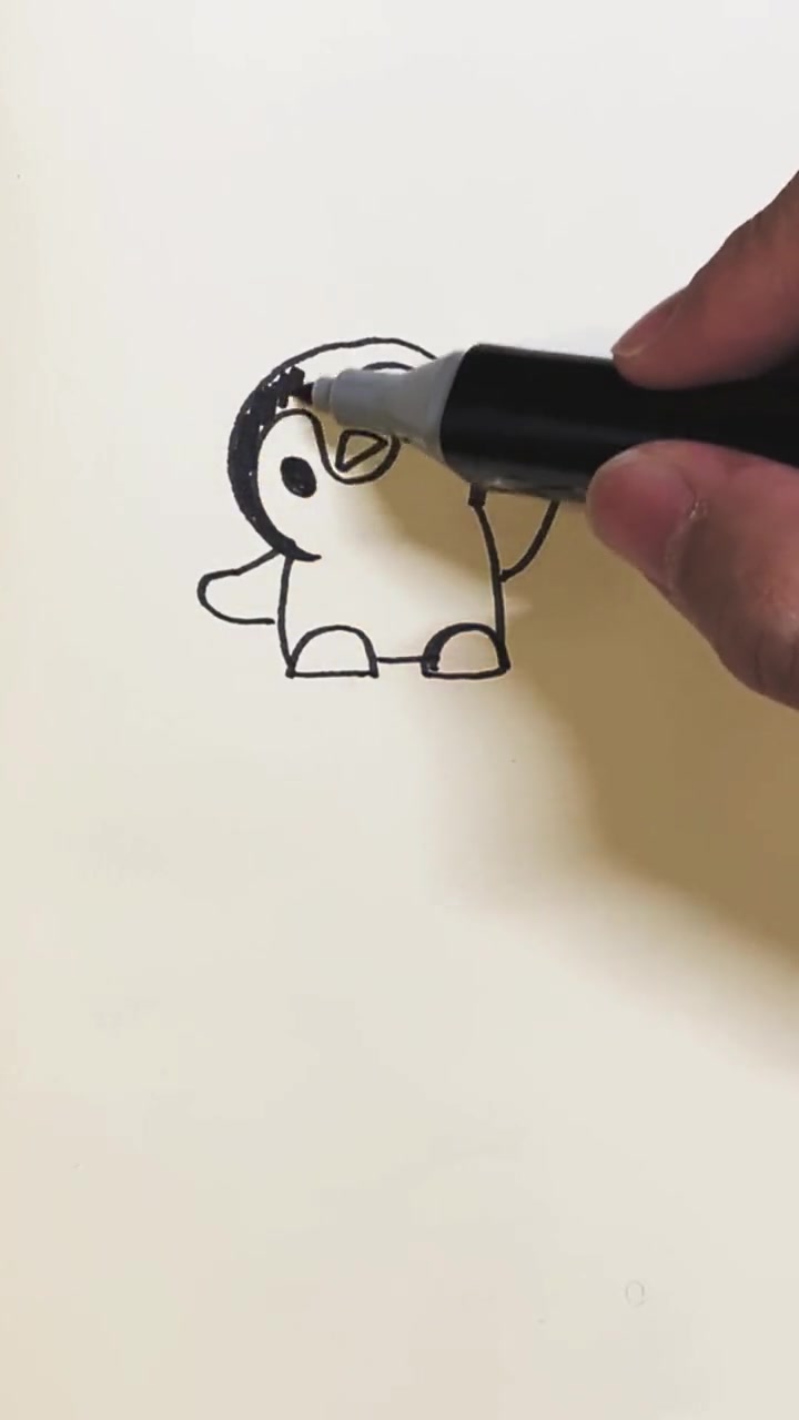 画画翻车怎么办?超简单小企鹅的画法 儿童简笔画 翻车现场 动物画法