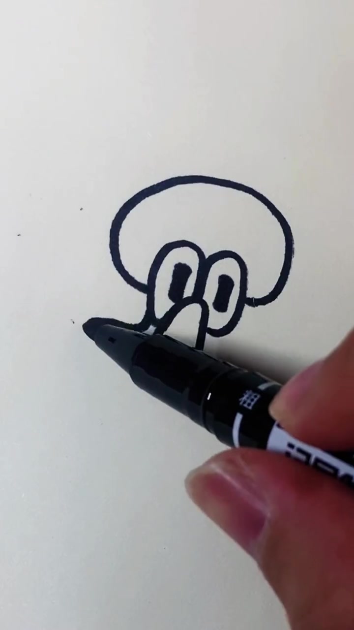 海绵宝宝章鱼哥的画法 创作灵感 儿童简笔画 海绵宝宝